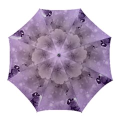 Wonderful Flowers In Soft Violet Colors Golf Umbrellas