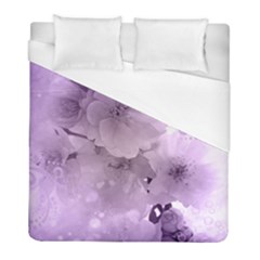 Wonderful Flowers In Soft Violet Colors Duvet Cover (Full/ Double Size)