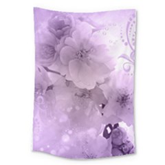 Wonderful Flowers In Soft Violet Colors Large Tapestry