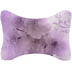 Wonderful Flowers In Soft Violet Colors Seat Head Rest Cushion