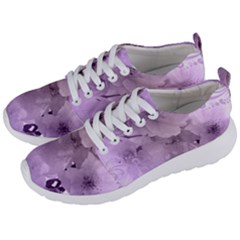 Wonderful Flowers In Soft Violet Colors Men s Lightweight Sports Shoes