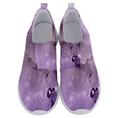 Wonderful Flowers In Soft Violet Colors No Lace Lightweight Shoes