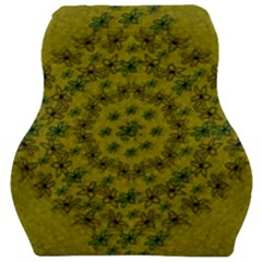 Flower Wreath In The Green Soft Yellow Nature Car Seat Velour Cushion  by pepitasart