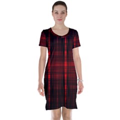 Black And Red Backgrounds Short Sleeve Nightdress