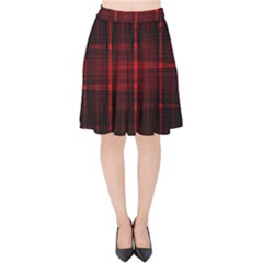 Black And Red Backgrounds Velvet High Waist Skirt