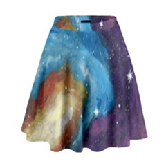 Cloud Galaxy High Waist Skirt by lwdstudio