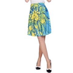 Blue Flower A-line Skirt by lwdstudio