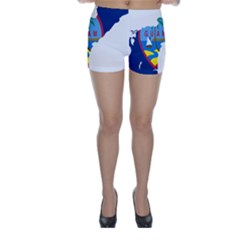 Flag Map Of Guam Skinny Shorts by abbeyz71