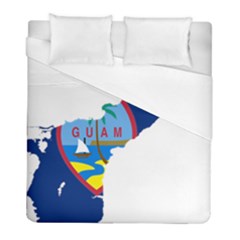 Flag Map Of Guam Duvet Cover (full/ Double Size) by abbeyz71