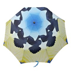 Sunset Owl Folding Umbrellas by lwdstudio