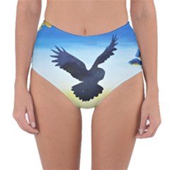 Sunset Owl Reversible High-waist Bikini Bottoms by lwdstudio