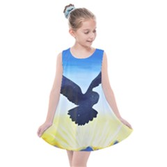 Sunset Owl Kids  Summer Dress by lwdstudio