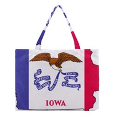 Flag Map of Iowa Medium Tote Bag