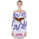 Flag Map of Iowa Long Sleeve Off Shoulder Dress View1