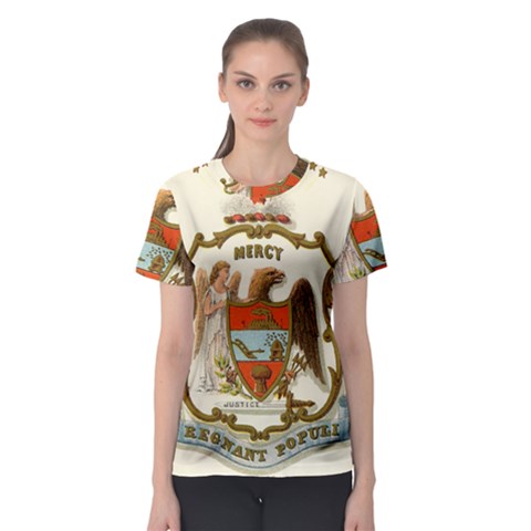 Historical Coat Of Arms Of Arkansas Women s Sport Mesh Tee by abbeyz71