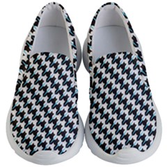 Massaging Kitties Houndstooth Pattern Kid s Lightweight Slip Ons by emilyzragz