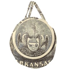 State Seal Of Arkansas, 1853 Giant Round Zipper Tote by abbeyz71
