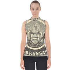 State Seal Of Arkansas, 1853 Mock Neck Shell Top by abbeyz71