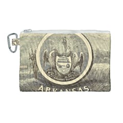 State Seal Of Arkansas, 1853 Canvas Cosmetic Bag (large) by abbeyz71