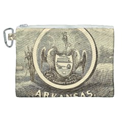 State Seal Of Arkansas, 1853 Canvas Cosmetic Bag (xl) by abbeyz71