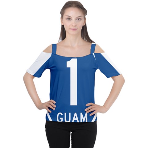 Guam Highway 1 Route Marker Cutout Shoulder Tee by abbeyz71