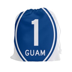 Guam Highway 1 Route Marker Drawstring Pouch (xxl) by abbeyz71