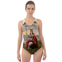 Historical Coat Of Arms Of California Cut-out Back One Piece Swimsuit by abbeyz71