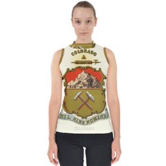 Historical Coat Of Arms Of Colorado Mock Neck Shell Top by abbeyz71