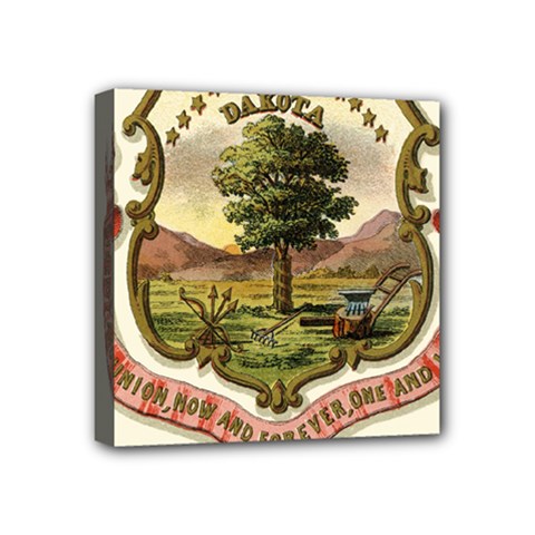Historical Coat of Arms of Dakota Territory Mini Canvas 4  x 4  (Stretched)