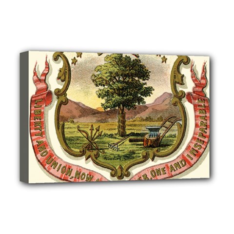 Historical Coat of Arms of Dakota Territory Deluxe Canvas 18  x 12  (Stretched)