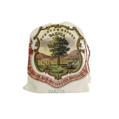 Historical Coat of Arms of Dakota Territory Drawstring Pouch (Large)