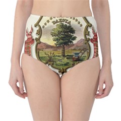 Historical Coat of Arms of Dakota Territory Classic High-Waist Bikini Bottoms