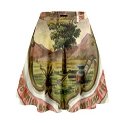 Historical Coat of Arms of Dakota Territory High Waist Skirt