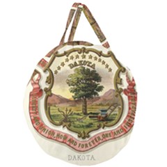 Historical Coat of Arms of Dakota Territory Giant Round Zipper Tote