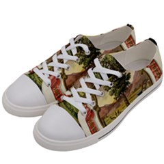 Historical Coat of Arms of Dakota Territory Women s Low Top Canvas Sneakers