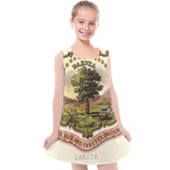 Historical Coat of Arms of Dakota Territory Kids  Cross Back Dress