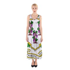 Coat of Arms of Connecticut Sleeveless Maxi Dress