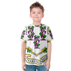 Coat of Arms of Connecticut Kids  Cotton Tee