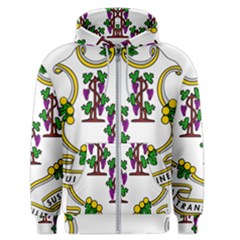 Coat of Arms of Connecticut Men s Zipper Hoodie