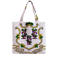 Coat of Arms of Connecticut Zipper Grocery Tote Bag