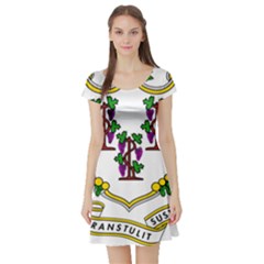 Coat of Arms of Connecticut Short Sleeve Skater Dress