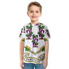 Coat of Arms of Connecticut Kids  Sport Mesh Tee