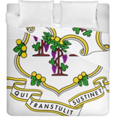 Coat of Arms of Connecticut Duvet Cover Double Side (King Size)