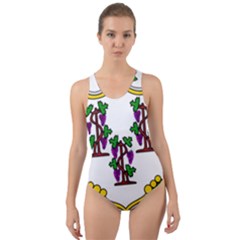 Coat of Arms of Connecticut Cut-Out Back One Piece Swimsuit
