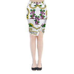 Coat of Arms of Connecticut Midi Wrap Pencil Skirt