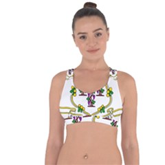 Coat of Arms of Connecticut Cross String Back Sports Bra
