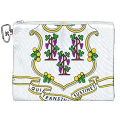 Coat Of Arms Of Connecticut Canvas Cosmetic Bag (xxl) by abbeyz71