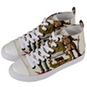 Historical Coat of Arms of Delaware Women s Mid-Top Canvas Sneakers View2