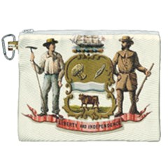 Historical Coat Of Arms Of Delaware Canvas Cosmetic Bag (xxl) by abbeyz71