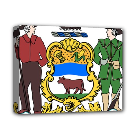 Delaware Coat of Arms Deluxe Canvas 14  x 11  (Stretched)